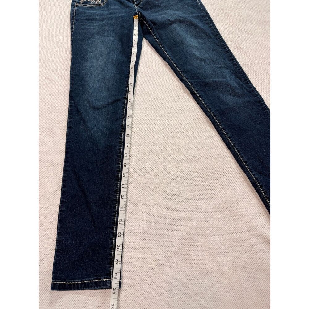 ARIYA JEANS Dark Wash Embroidered Skinny Jeans – Size 7/8 Regular - Picture 2 of 12